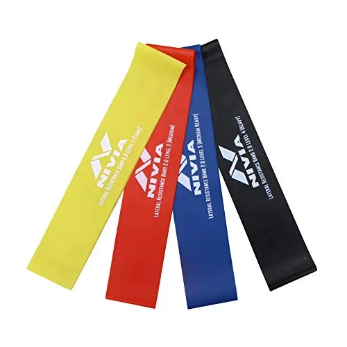 Nivia Lateral Resistance Band and Tubes 2.0 (Pack of 2, Black Level-4)