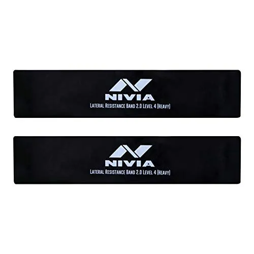 Nivia Lateral Resistance Band and Tubes 2.0 (Pack of 2, Black Level-4)