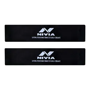 Nivia Lateral Resistance Band and Tubes 2.0 (Pack of 2, Black Level-4)