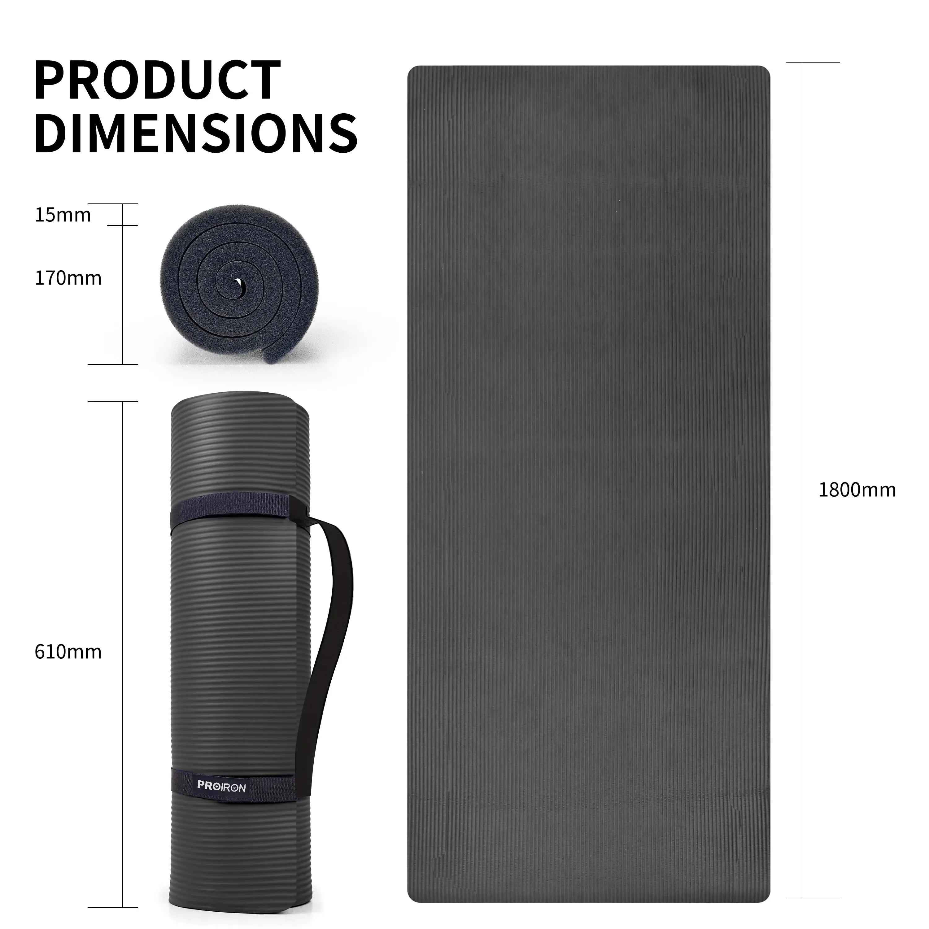 Non-Slip Pilates Foam Mat (15mm Thick)