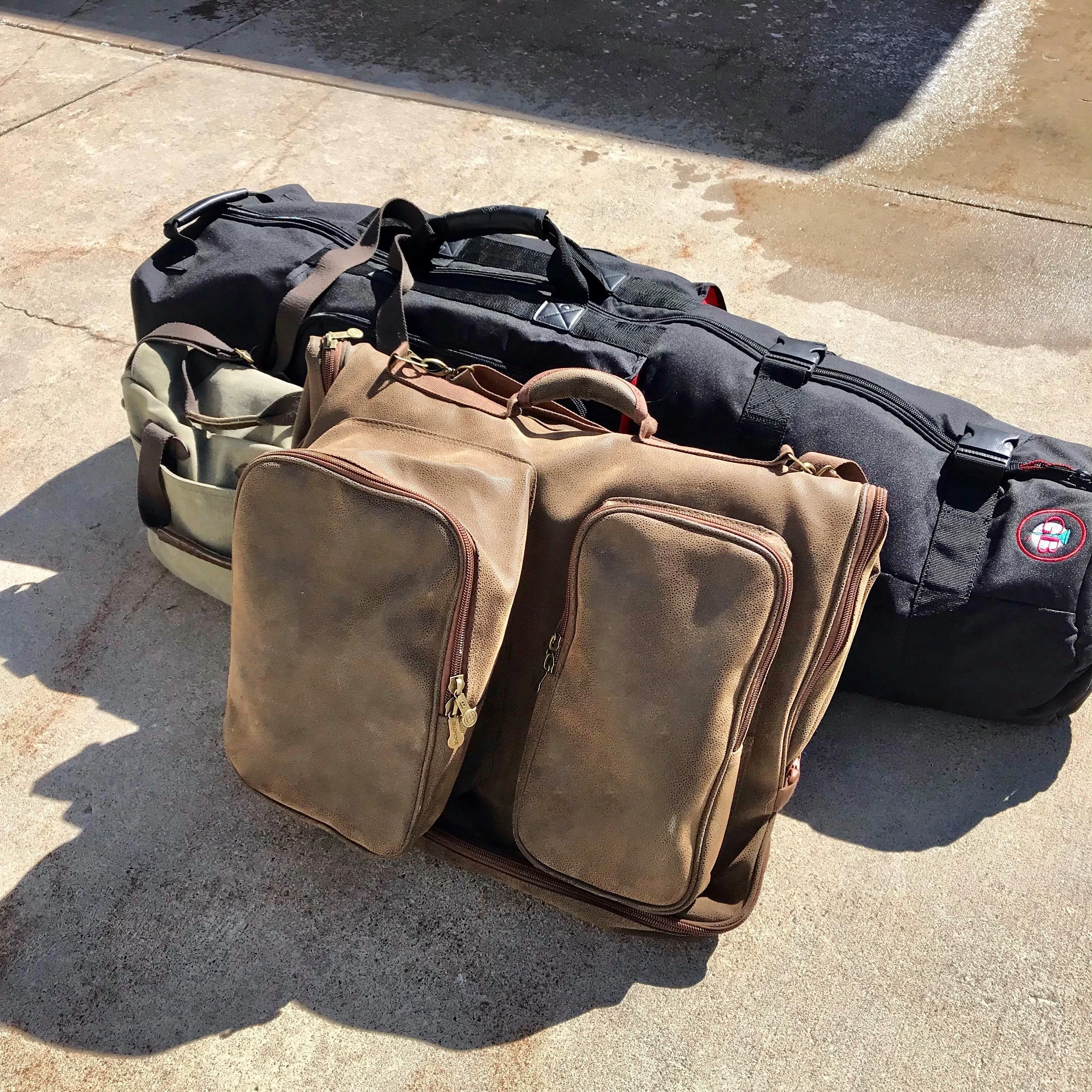 Not Just a Garment Bag - Brown Faux Suede