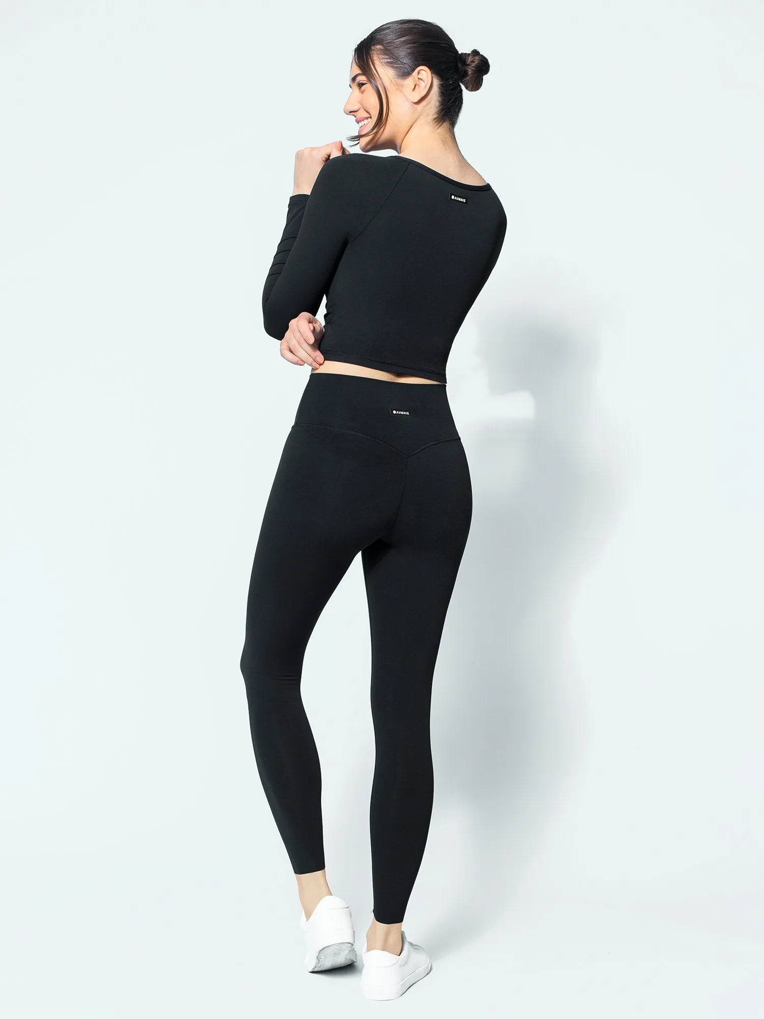 NUDE SHAPE HIGH WAIST PANTS, BLACK
