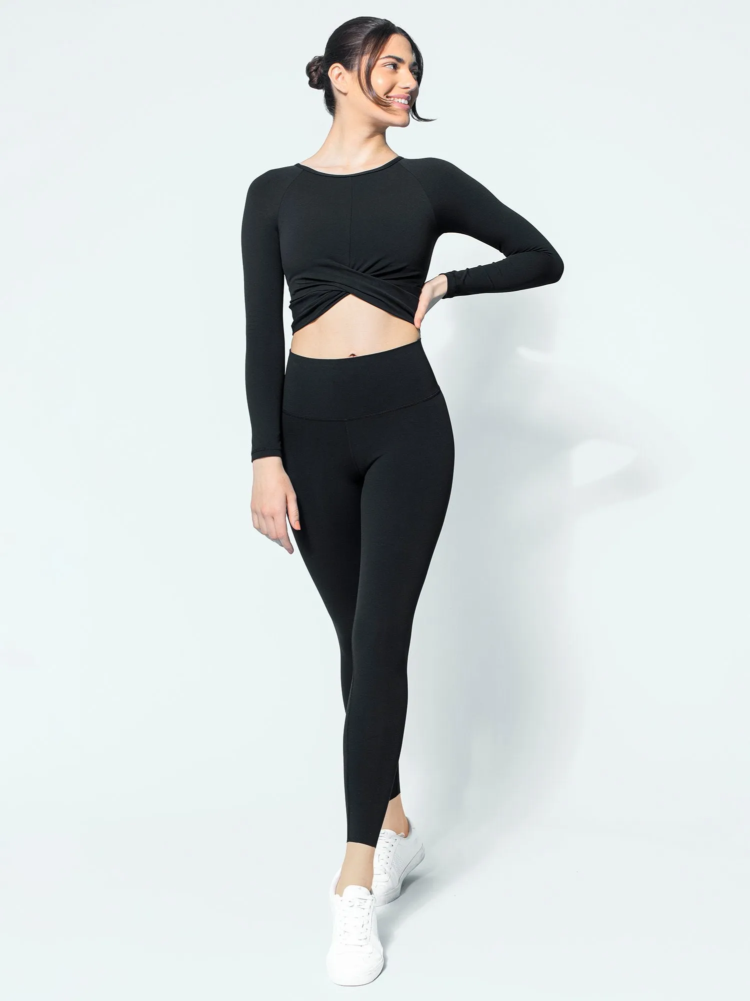 NUDE SHAPE HIGH WAIST PANTS, BLACK