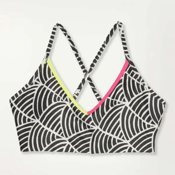 NWT PUMA x lemlem Black Patterned Low Impact Sports Bra S