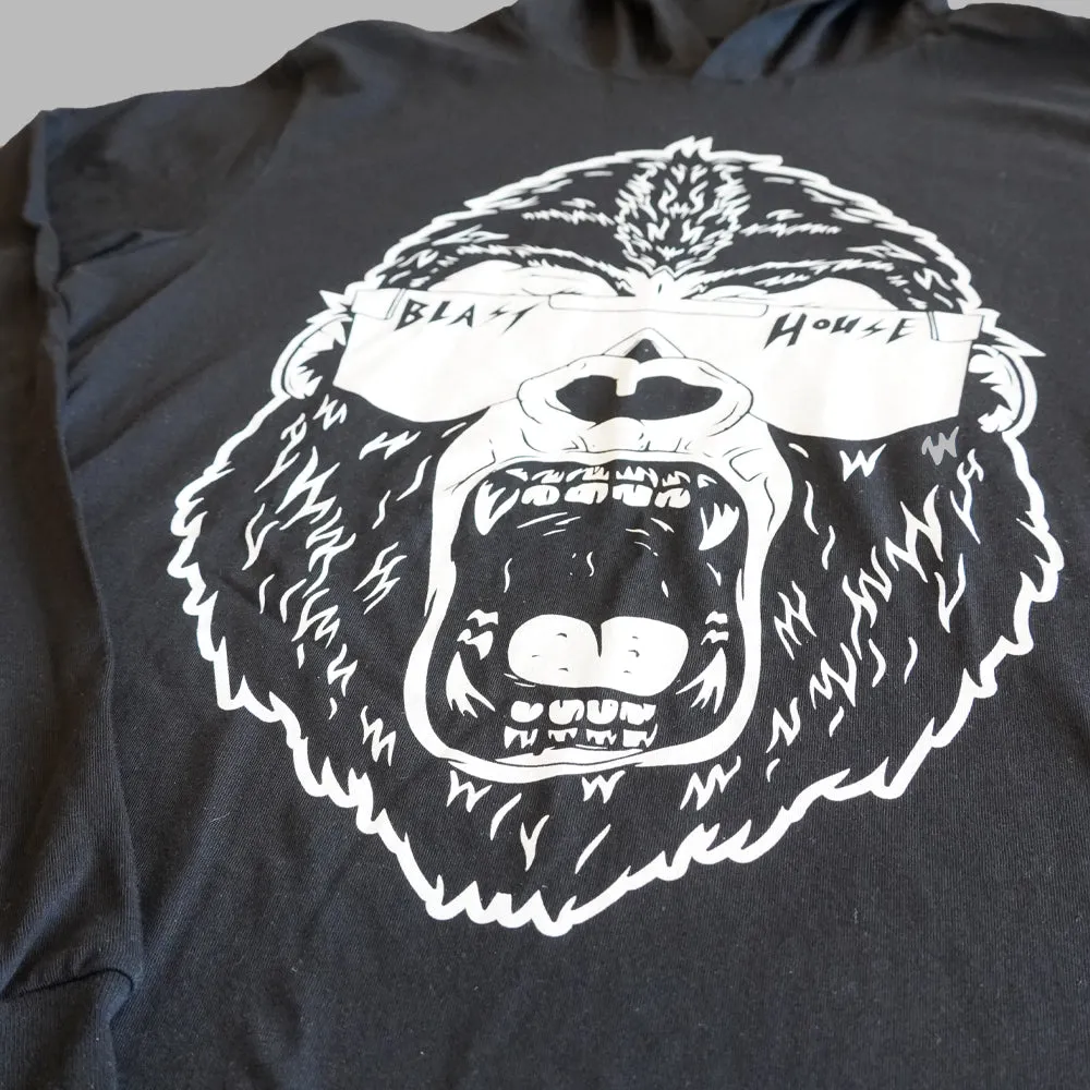 PARTY GORILLA LIGHTWEIGHT HOODIE - BLACK