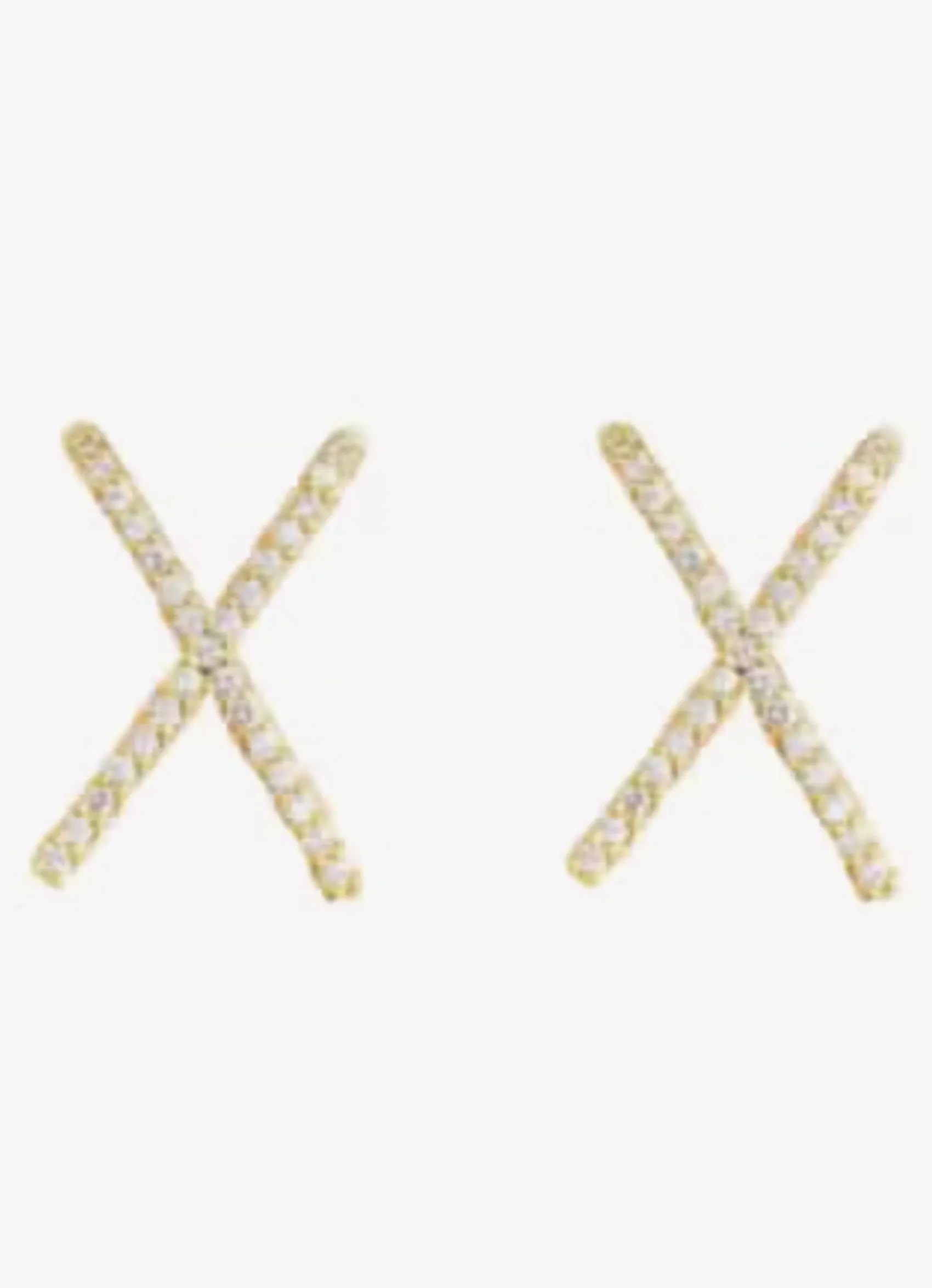 Pave Criss Cross Stud Earrings