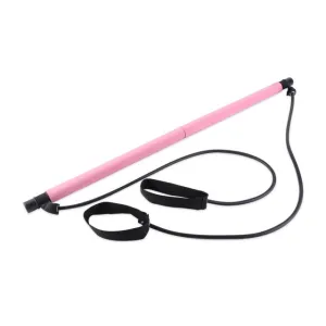 Pilates Exercise Stick Fitness Resistance Bands Rope Puller Home Yoga Gym