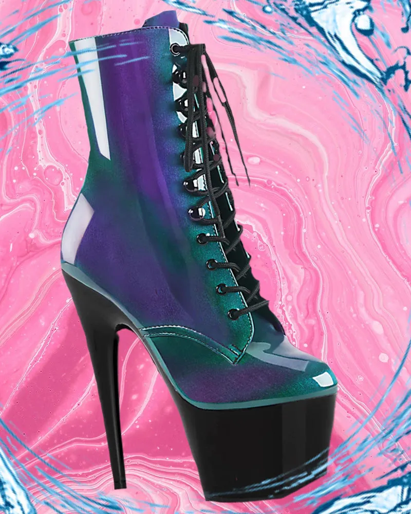 Pleaser ADORE-1020SHG Purple-Green / Black
