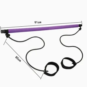 Portable 2 Foot Loops Lightweight Trainer Pilates Bar Stick