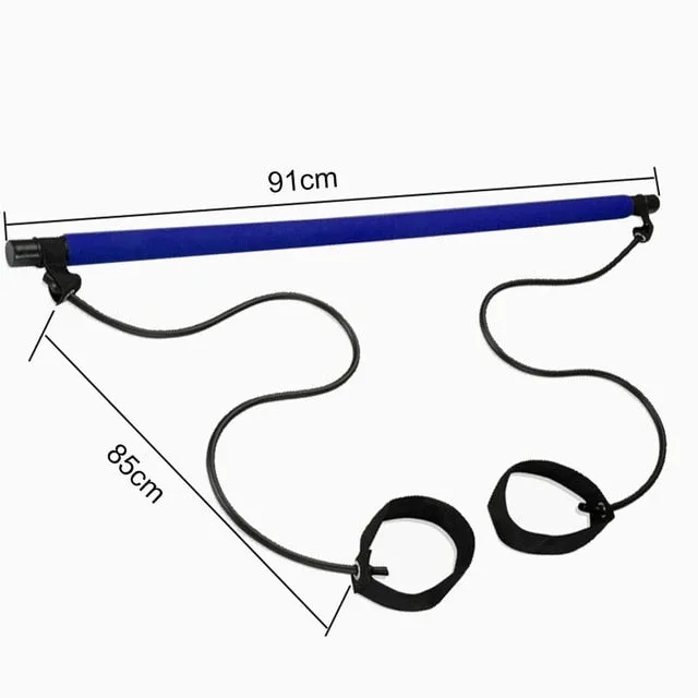 Portable 2 Foot Loops Lightweight Trainer Pilates Bar Stick