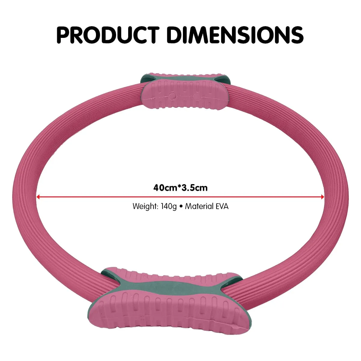 Powertrain Pilates Ring Band Yoga Home Workout Exercise Band Pink - ONLINE ONLY