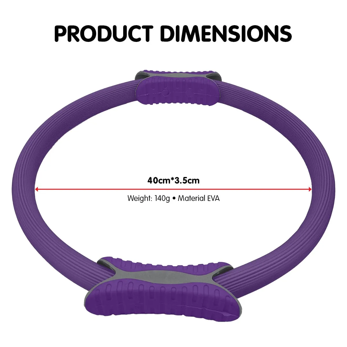 Powertrain Pilates Ring Band Yoga Home Workout Exercise Band Purple - ONLINE ONLY