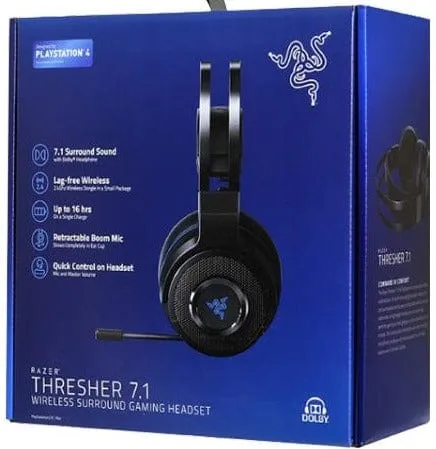 Razer - Thresher 7.1 Wireless Gaming Headset, 7.1 Surround Sound with Retractable Microphone (PS4)
