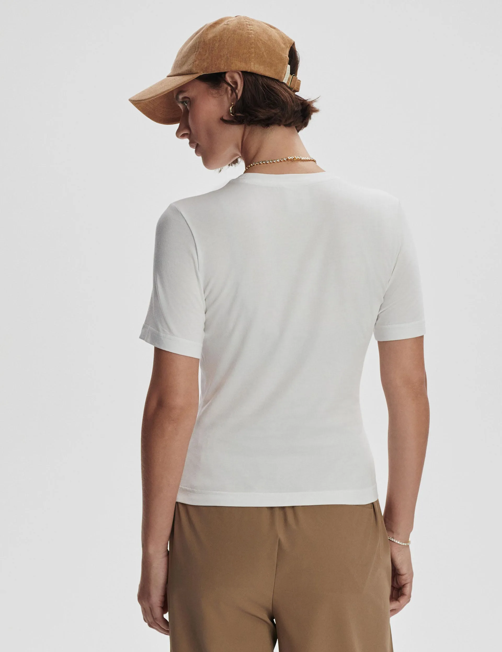 Regina Fitted Tee - White