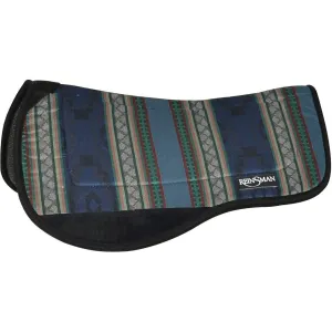 Reinsman Round Contoured Trail 30″ x 34″ Corral Navy Tacky-Too Backed Pad