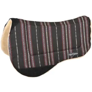 Reinsman Round Contoured Trail 30" X 34" Bronco Black Fleece Backed Pad
