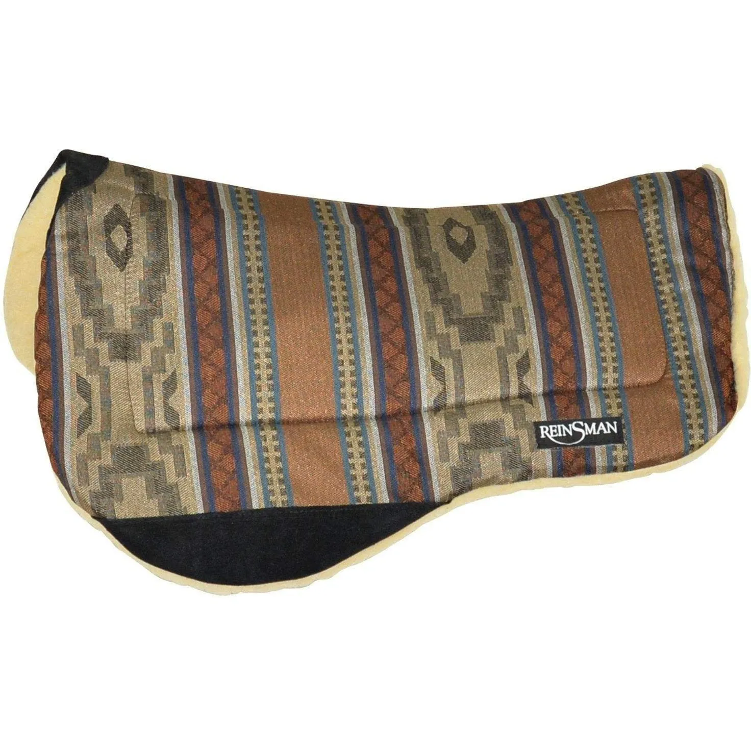 Reinsman Round Contoured Trail 30" X 34" Corral Beige Fleece Backed Pad