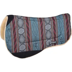 Reinsman Round Contoured Trail 30" X 34" Diablo Teal Fleece Backed Pad