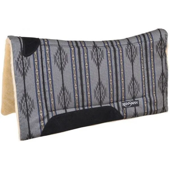 Reinsman Square Contour Bronco Pewter Grey Fleece Backed Pad