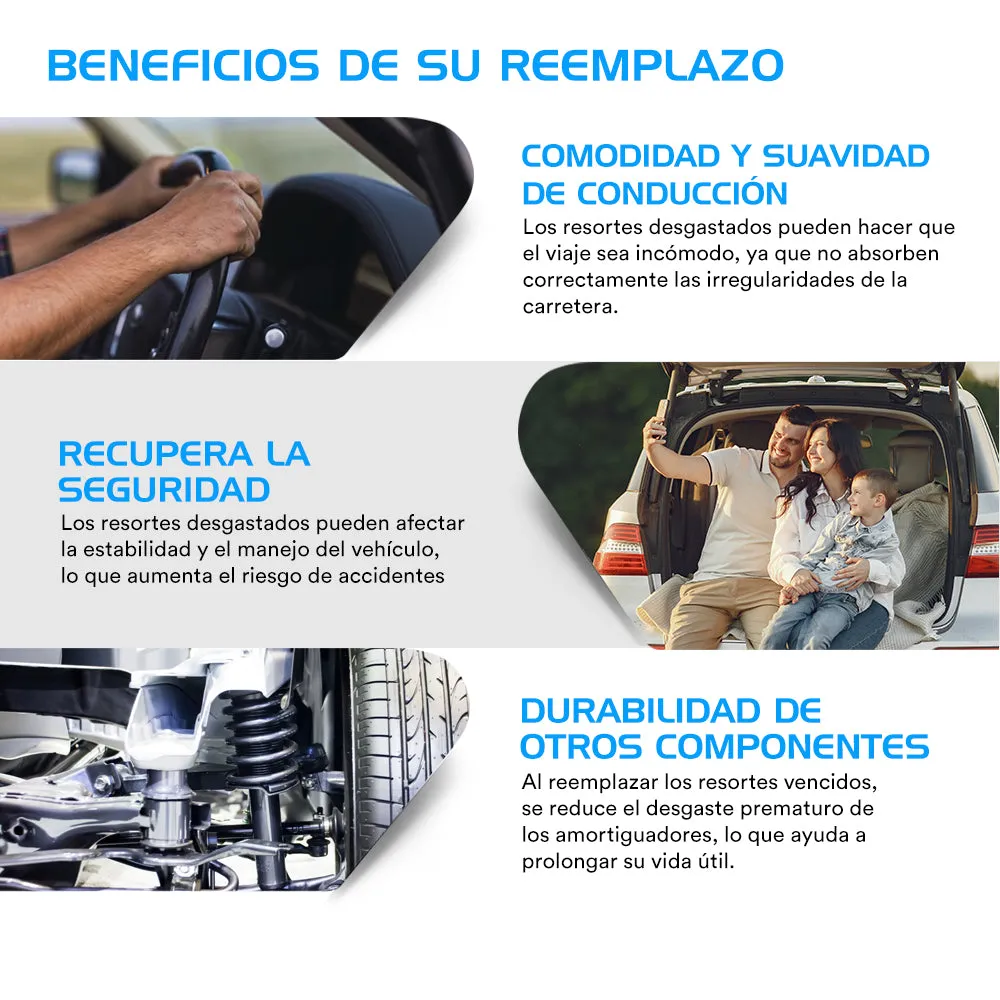 Resortes Originales Ag Confort Dodge Town & Country 91-95 Par Delantero