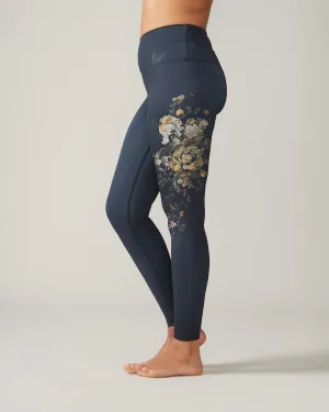 Reversible Ultralight High-Rise Legging - Charcoal English Garden