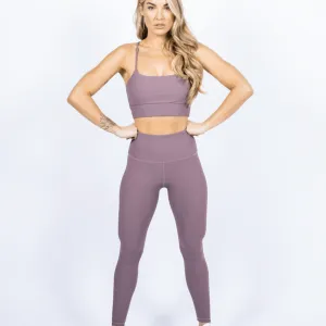 Ribbed Leggings - Berry