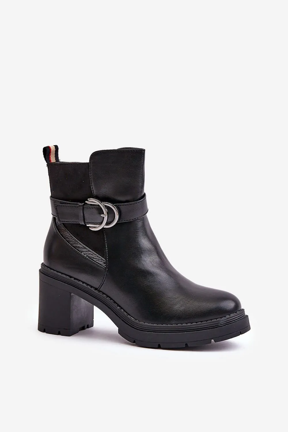 Rounded toes insulated heel boots