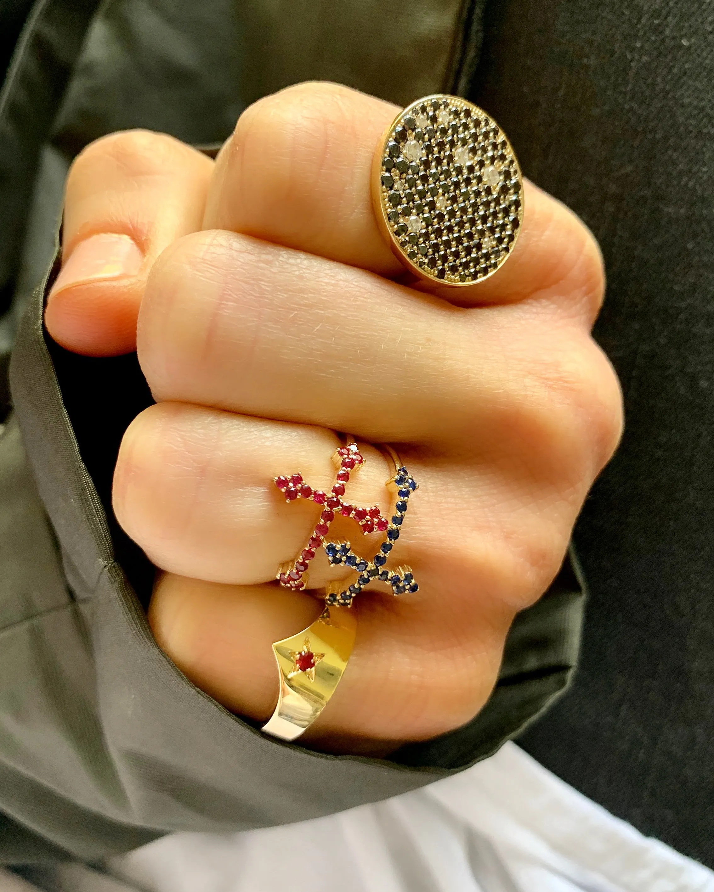 Ruby Cross Your Fingers Ring