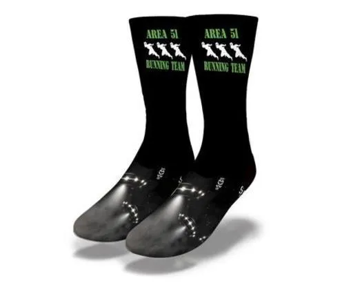 SAVVY SOX AREA 51 RUNNING TEAM ALIEN SOCKS