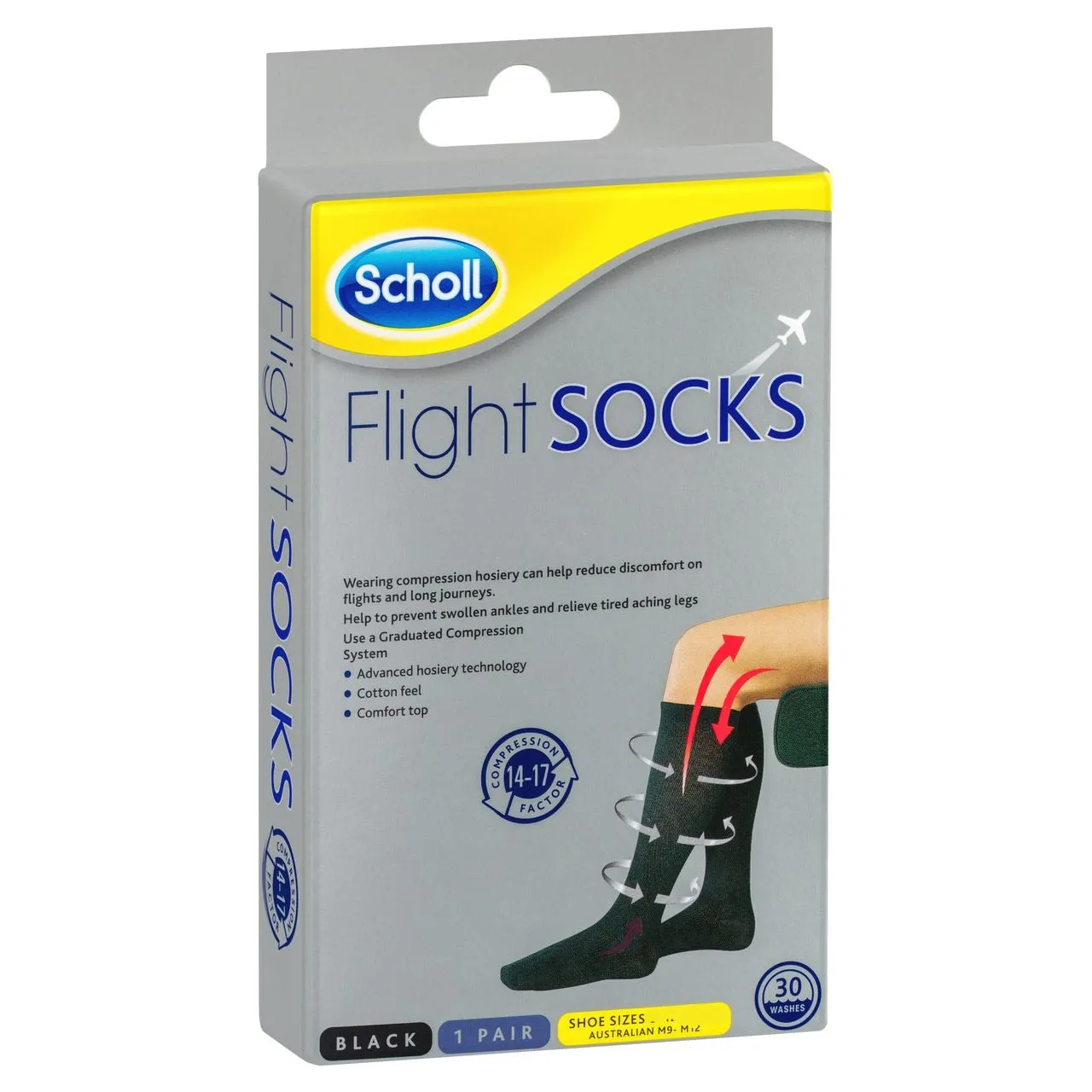 Scholl Flight Socks Black