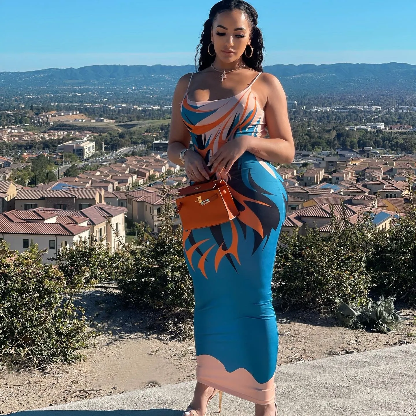 Sea Swan Maxi dress