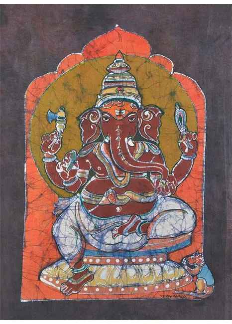 Shree Ganesh - Batik Painting 25"