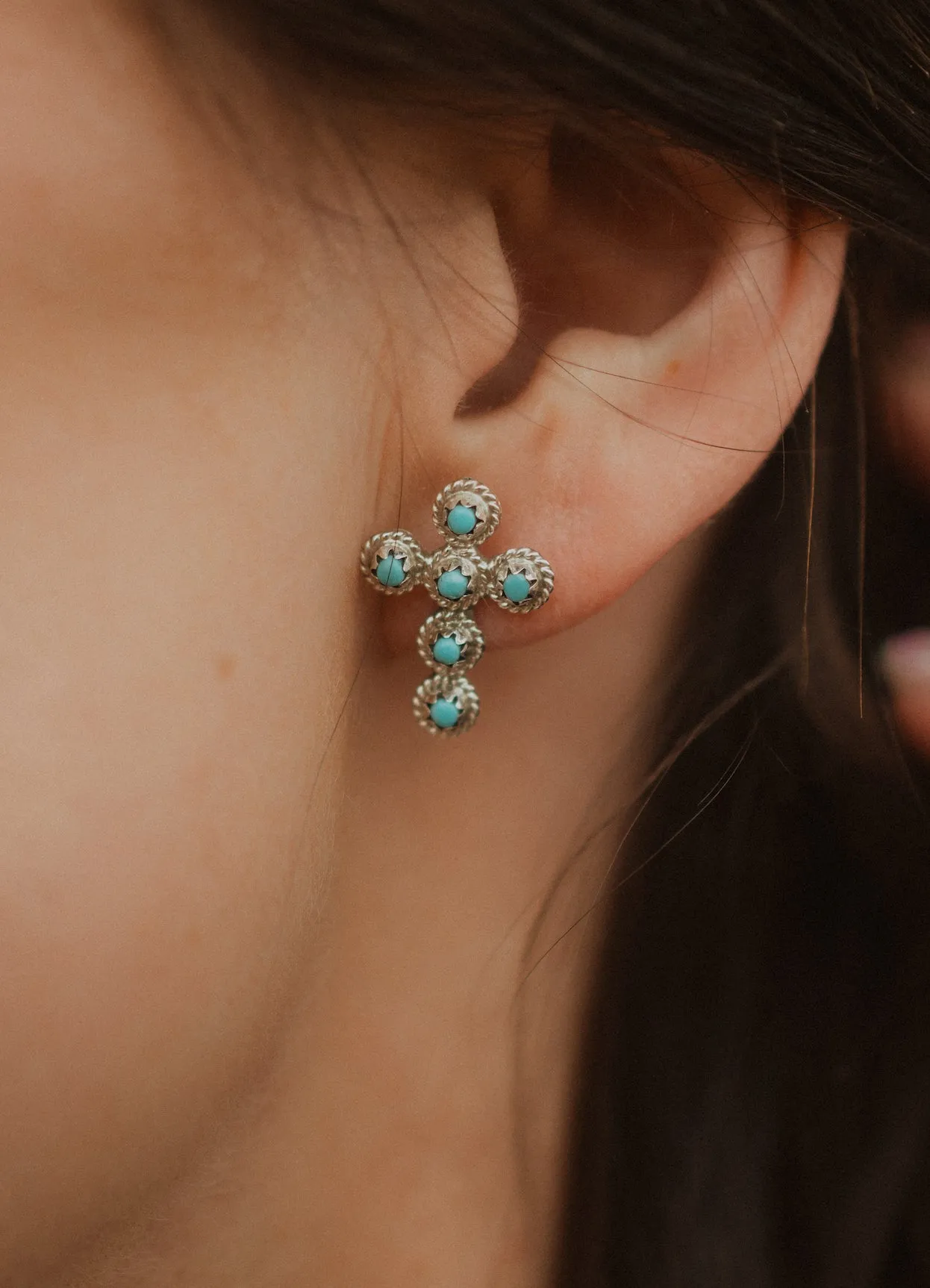 Small Dottie Cross Earrings