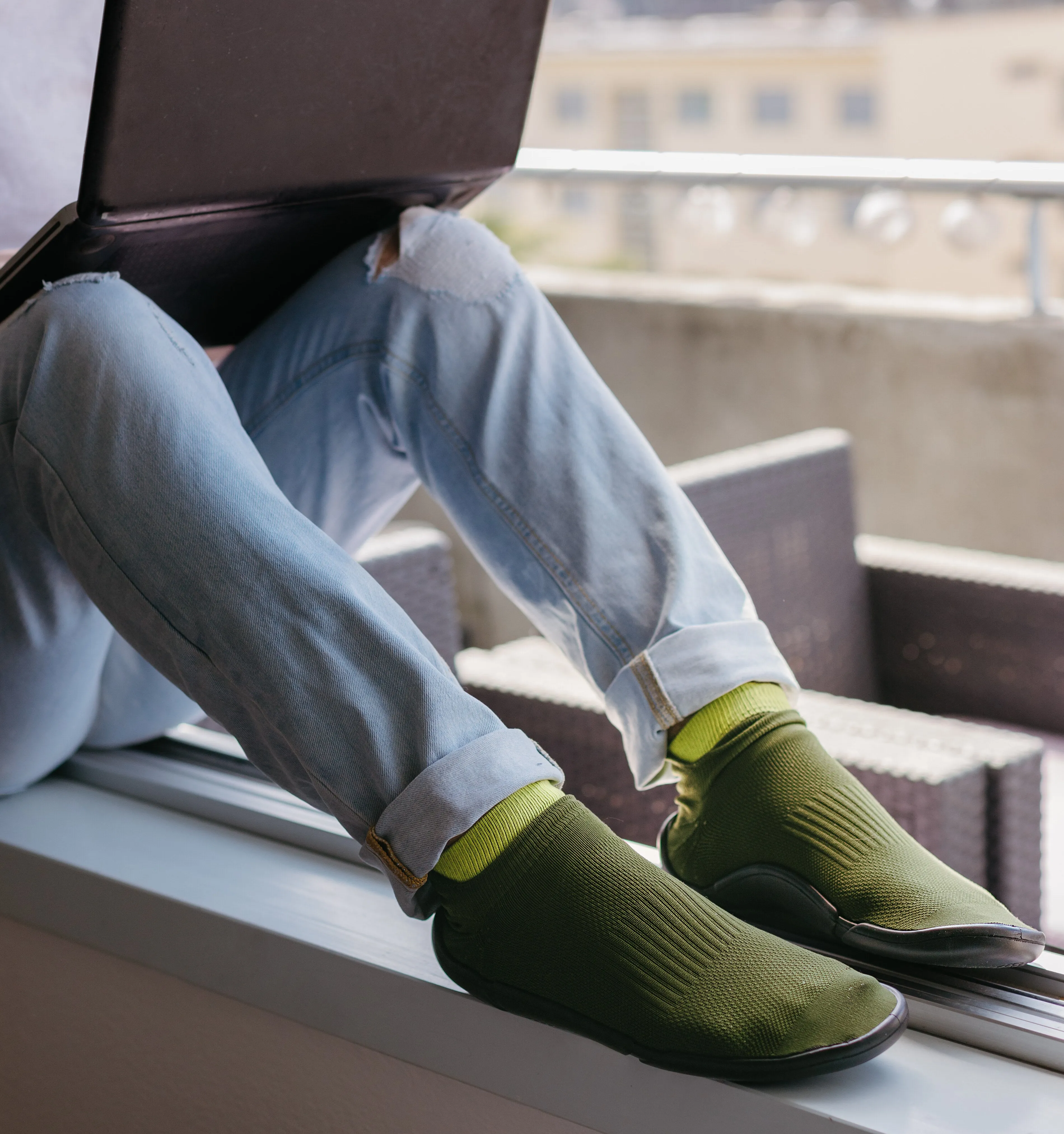 Snuggies Fresh Men Green Sole Black