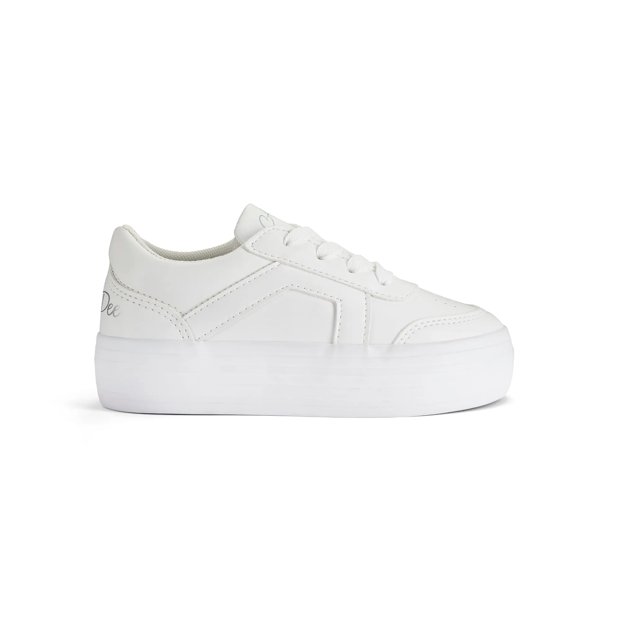 SS25 A Dee Patty White Platform Trainers