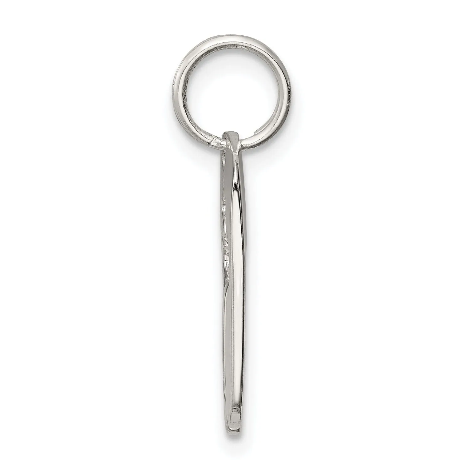 Sterling Silver Dog Tag Cross Charm