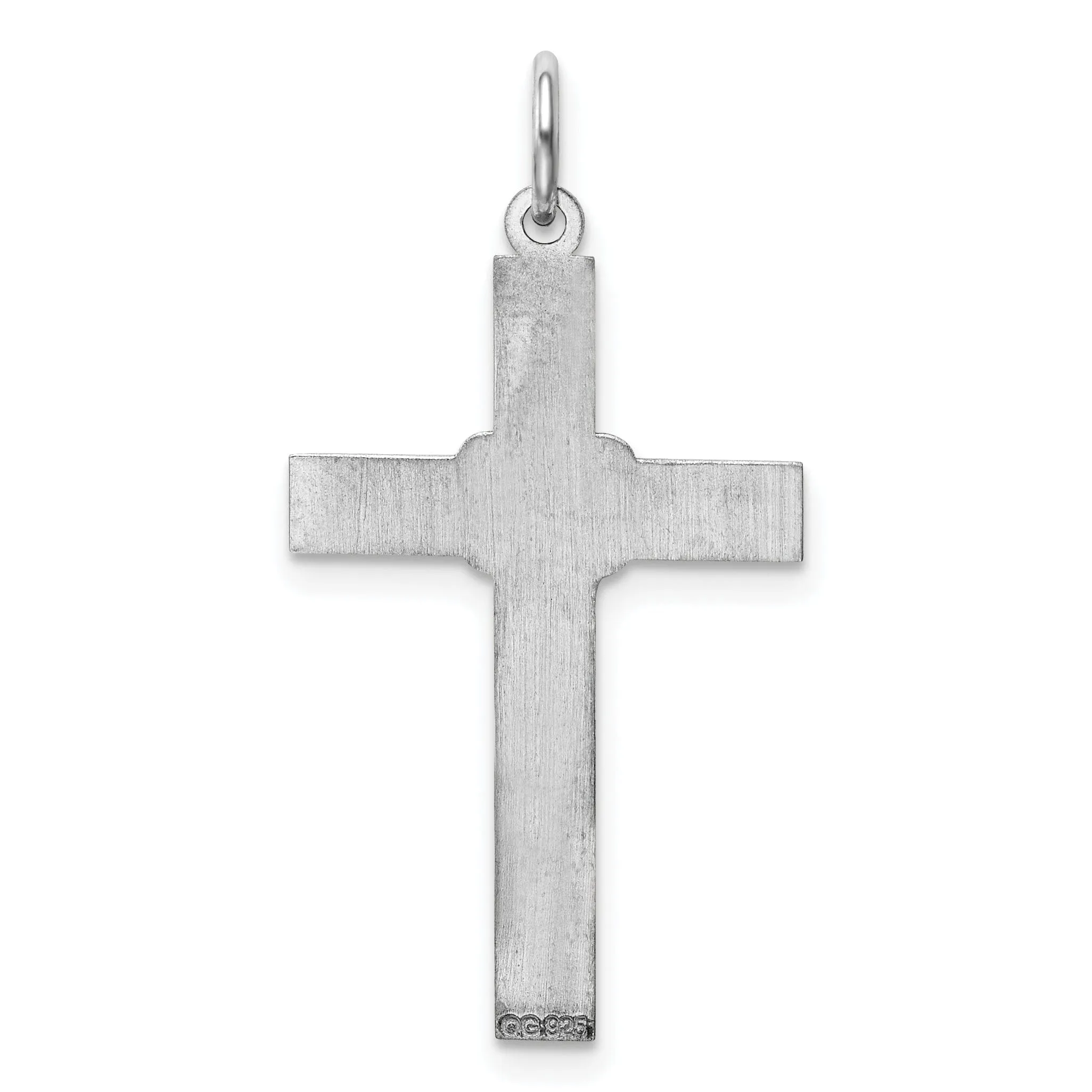Sterling Silver Laser Designed Cross Pendant