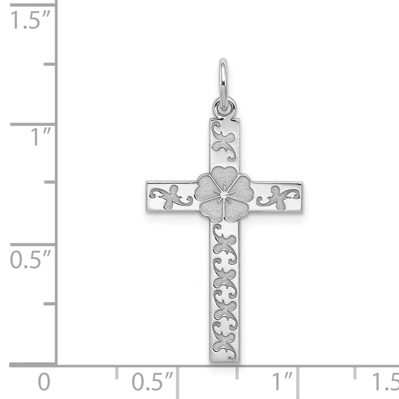 Sterling Silver Laser Designed Cross Pendant