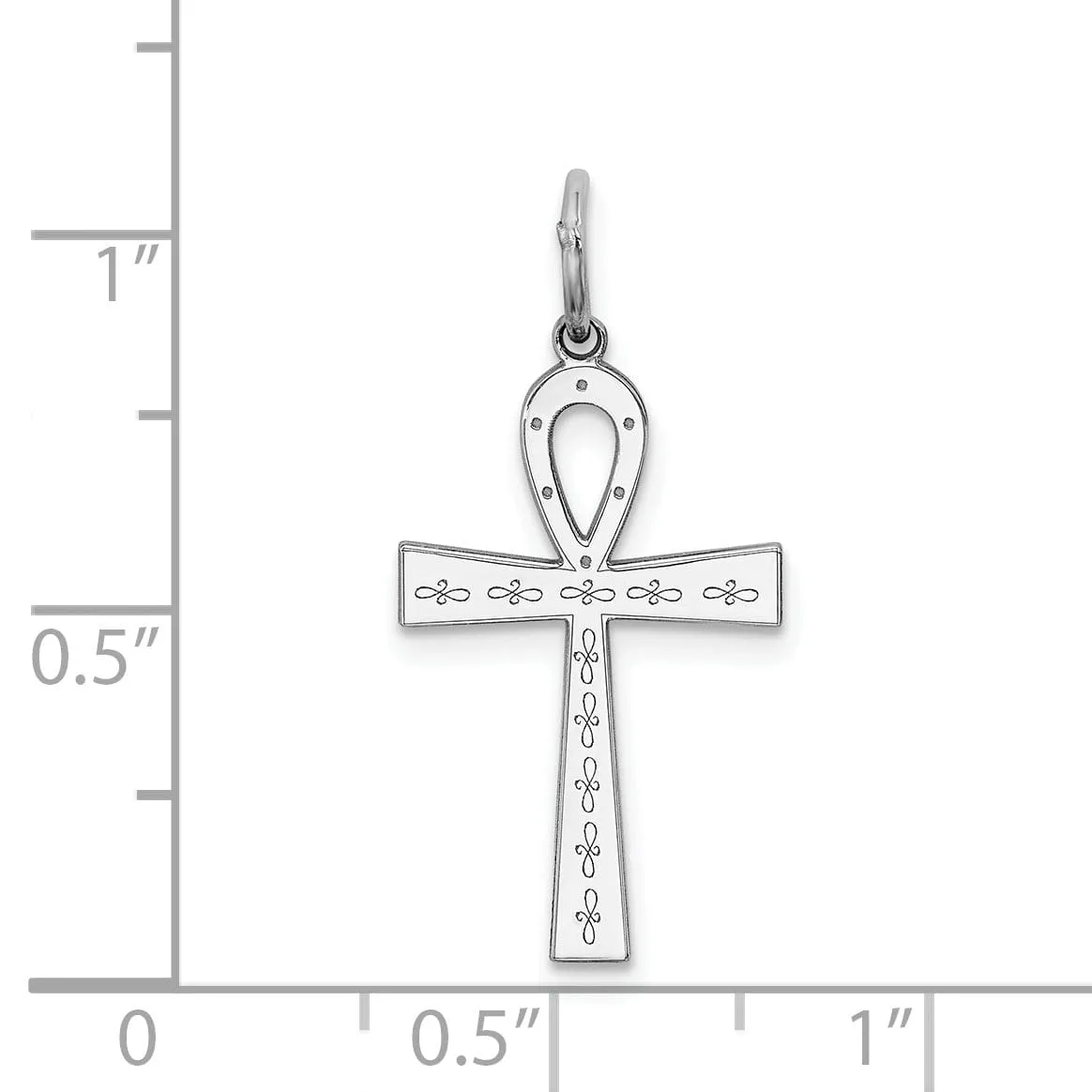 Sterling Silver Laser Designed Cross Pendant