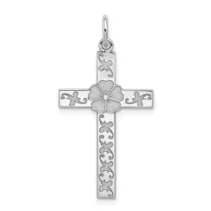 Sterling Silver Laser Designed Cross Pendant