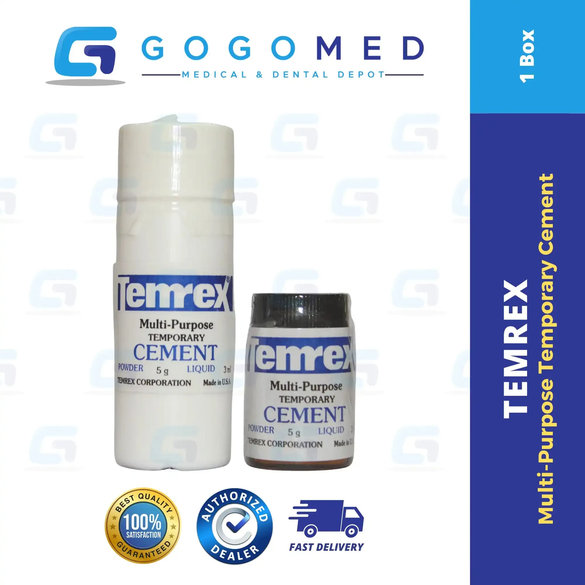 Temrex Multi-Purpose Temporary Cement Powder (ZOE)
