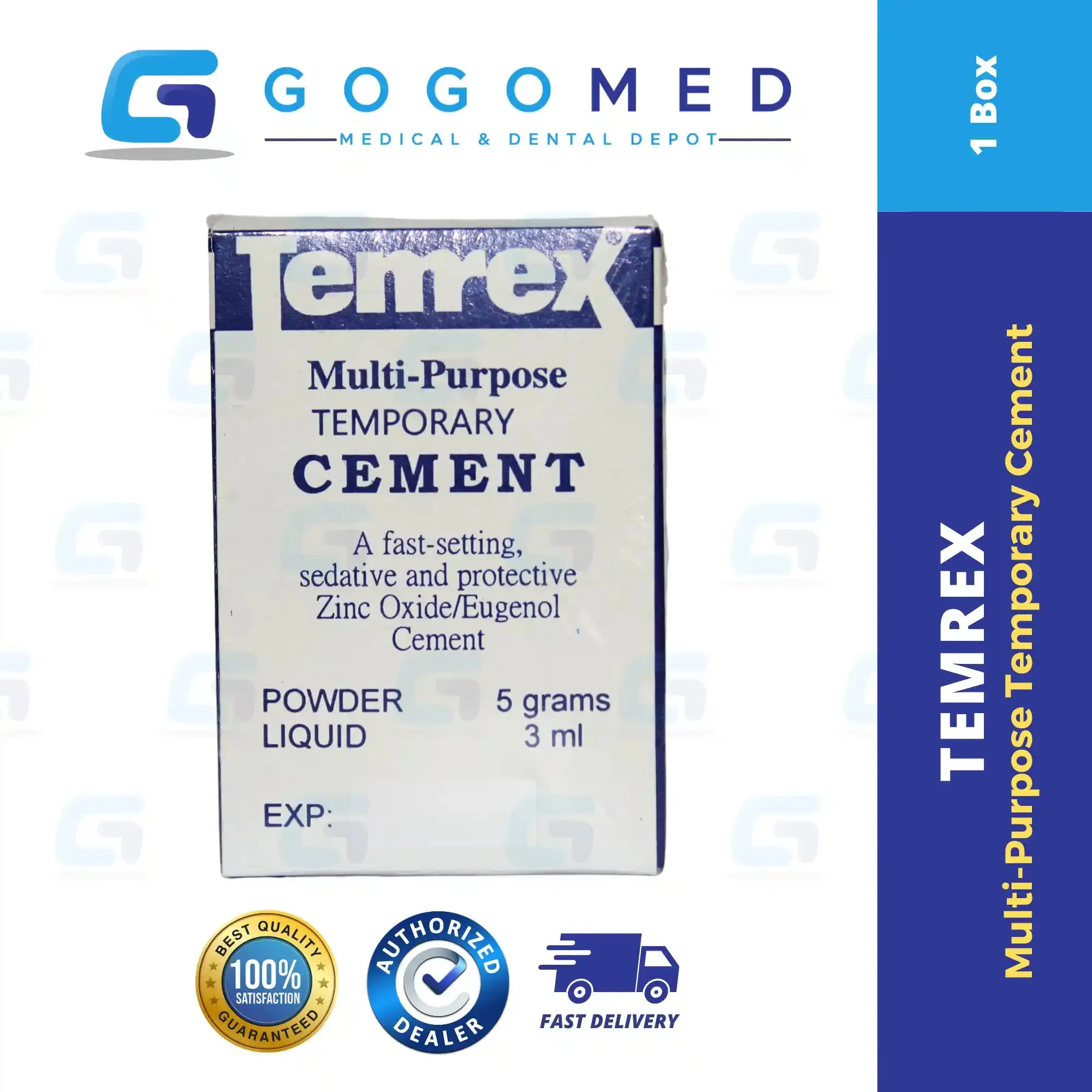 Temrex Multi-Purpose Temporary Cement Powder (ZOE)