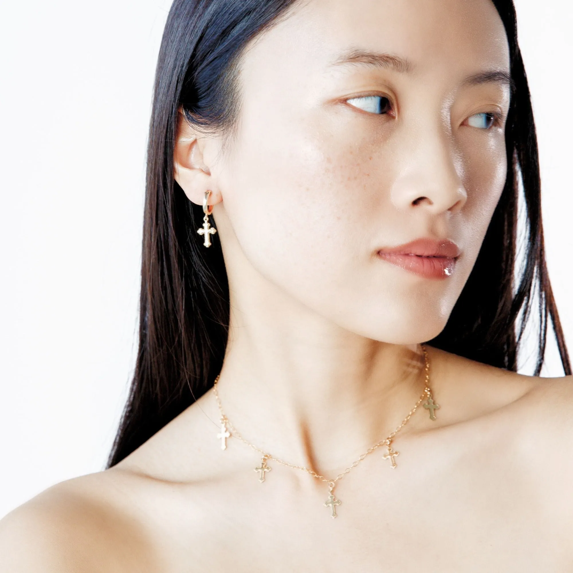 Tiny Crosses Necklace