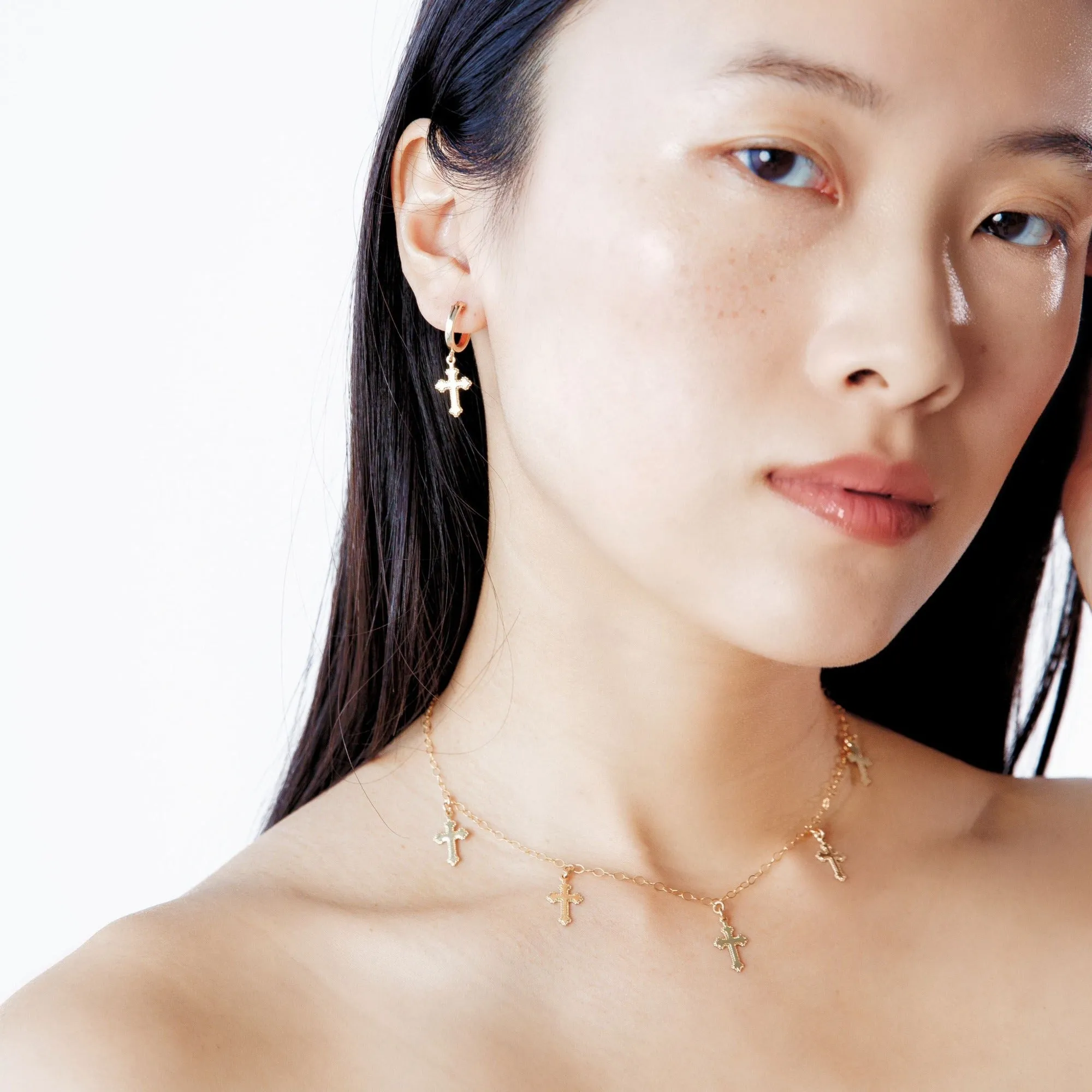 Tiny Crosses Necklace