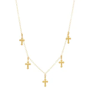 Tiny Crosses Necklace