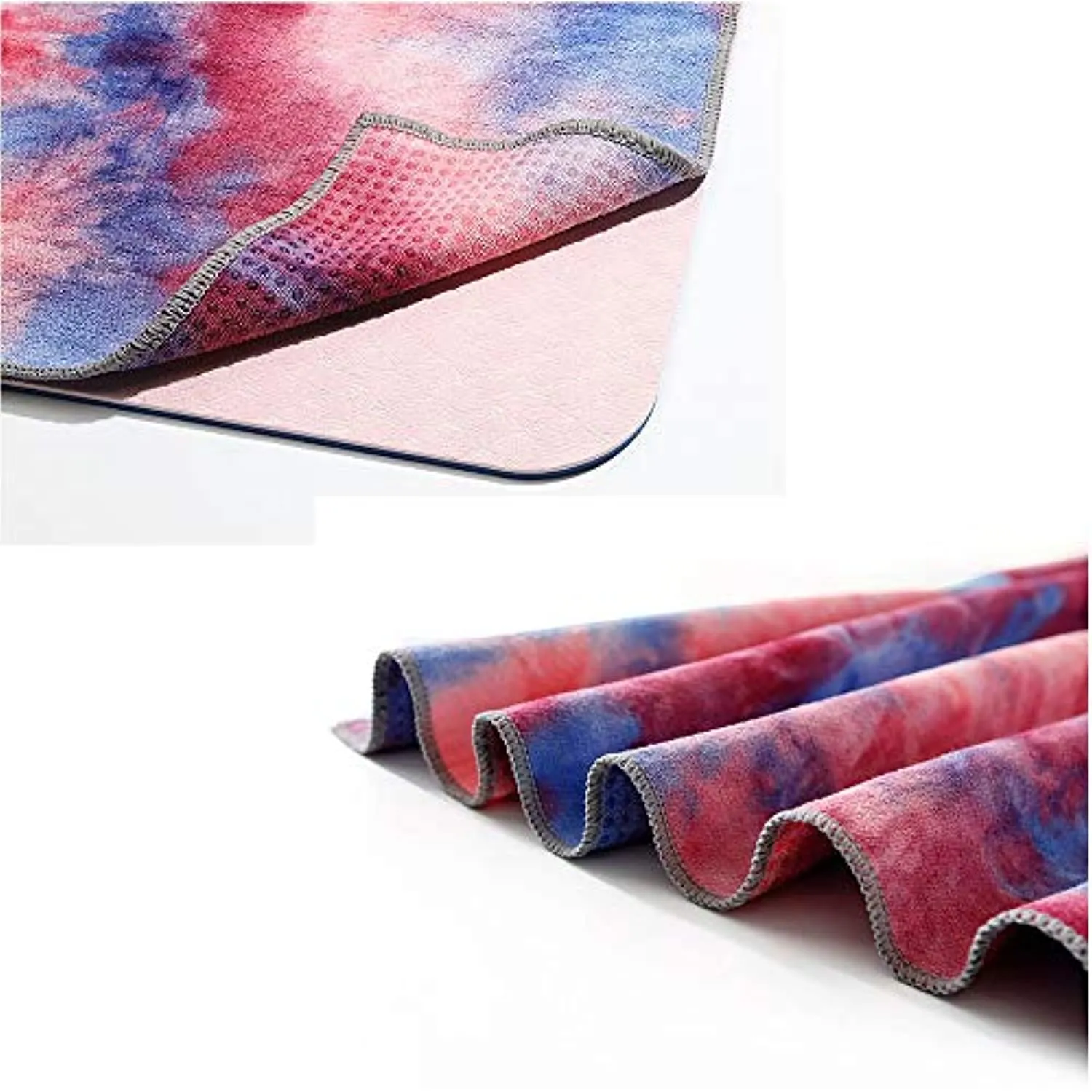 Toalla de yoga brillante, antideslizante, suave, absorbente y de secado rápido, toalla deportiva perfecta, 100% microfibra, toalla de playa portátil, perfecta para yoga caliente, pilates, gimnasio y más (72 x 25 pulgadas) (rosa)