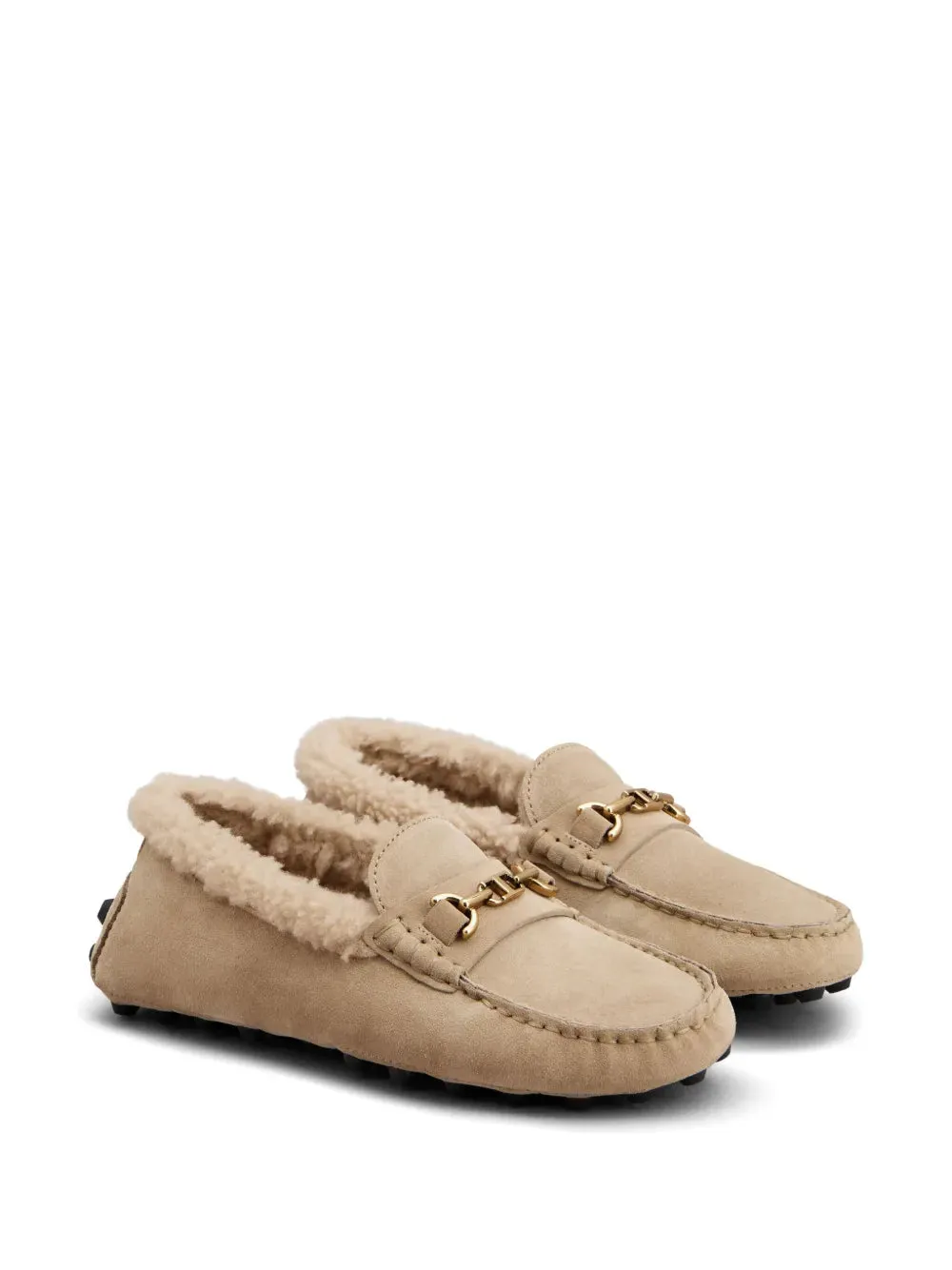 Tod's logo-plaque suede loafers