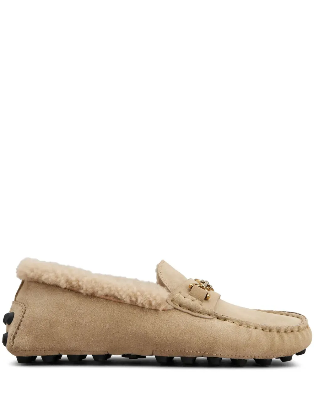 Tod's logo-plaque suede loafers