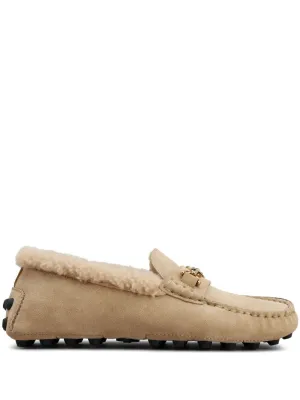 Tod's logo-plaque suede loafers