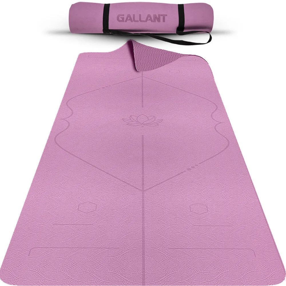 TPE Non-Slip Yoga Mat with Carry Straps